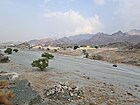 The lower reaches of the Wadi Tayyibah as it combines with other watercourses to form the Seih Dibba, or Dibba plain.