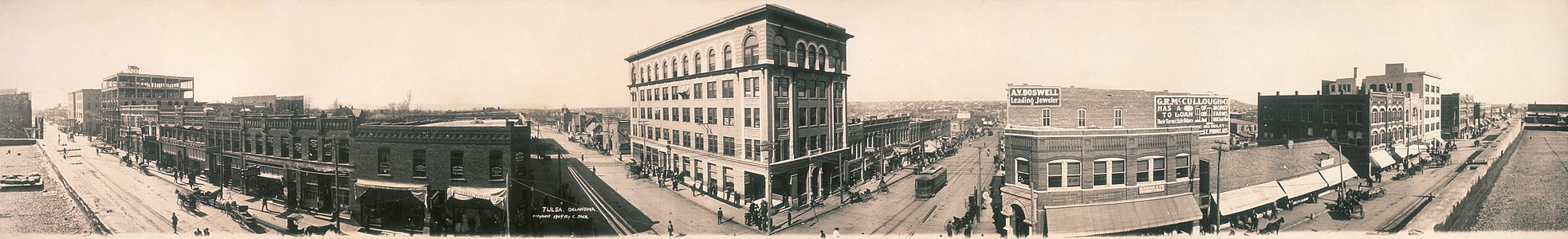 Tulsa in 1909, by Clarence Jack (edited by Mfield)