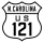 U.S. Highway 121 marker