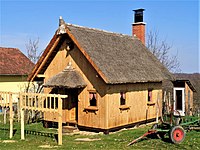 A wooden cottage in Međimurje County, Croatia