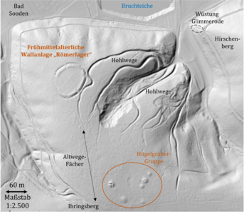 Reliefdaten der Wallanlage und ihrer Umgebung (2024)