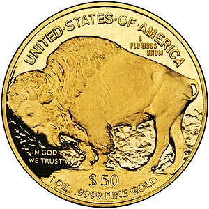American Buffalo coin, reverse, from the United States Mint