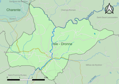 Carte en couleur présentant le(s) SAGE couvrant le territoire communal