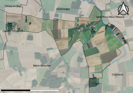 Carte orhophotogrammétrique de la commune.