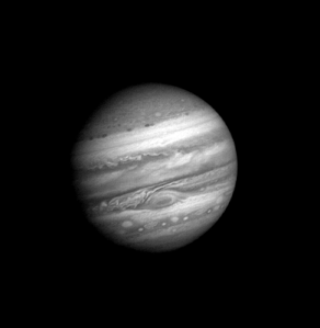Voyager 1 approaching Jupiter at Exploration of Jupiter, by NASA/JPL