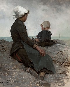 At the Seashore, by Anna Bilińska