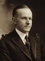 Black-and-white photographic portrait of President Coolidge; 1929