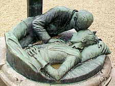 Bartholomé's sculpture on his wife's grave at Bouillant near Crépy-en-Valois