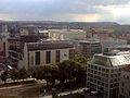 Vista aérea de la Prager Straße desde la iglesia Kreuzkirche