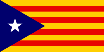 Flag proposed (June 2017) by the Fundació Reeixida as the official flag of an independent Catalonia.