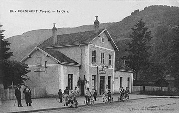 Ancienne gare de Cornimont vers 1920.