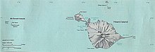 Map of Heard Island and McDonald Islands in the Indian Ocean.