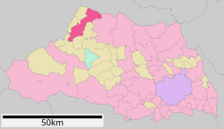 Location of Honjō in Saitama Prefecture