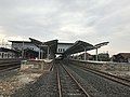 The new emplacement of the Cikarang Station seen from the east side of the station (May 2021)