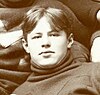 Photograph of John Bloomingston cropped from a University of Michigan football team portrait