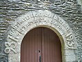 Chapelle de Koat-Keo : inscription en breton au-dessus de la porte Sud.