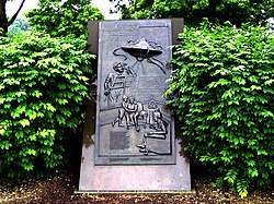 "Martian landing site" historical marker commemorating the 1938 War of the Worlds radio broadcast