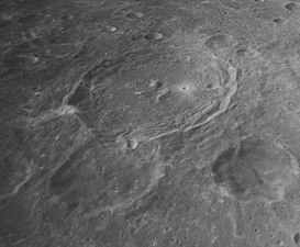 Oblique Apollo 16 mapping camera image