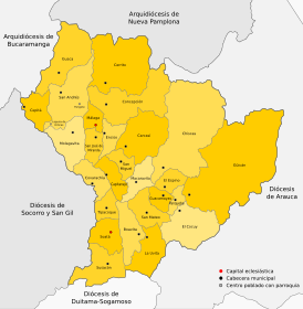 Карта архиепархии Малаги-Соаты