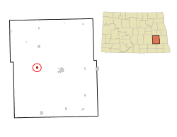 Location of Sanborn, North Dakota