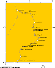 Mosbach et ses voisines dans la vallée du Neckar.