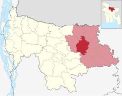 Location of Netrokona Sadar