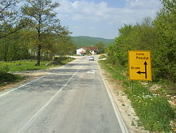 Crossroads in Privalj village