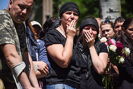 Mourning of fighters, Donetsk, Ukraine, June 2015