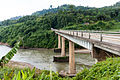 The river as seen near a bridge.