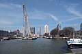 Rotterdam, port (the Leuvehaven) from Terwenakker
