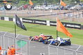 Duncan Tappy behind Enrico Toccacelo at Donington Park (2008)