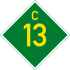 C13 road shield}}