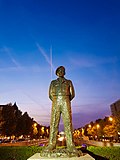 Statue of Field Marshal The 1st Viscount Montgomery of Alamein in Montgomery Square, Brussels