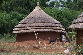 Hutte Dinka à Djouba