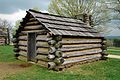 Replica log cabin at Valley Forge, Pennsylvania