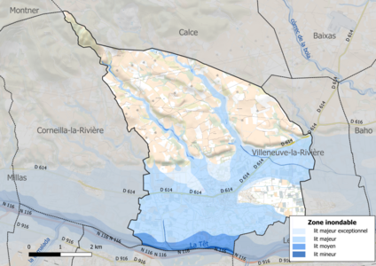 Carte des zones inondables.