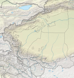 Map showing the location of 音苏盖提冰川