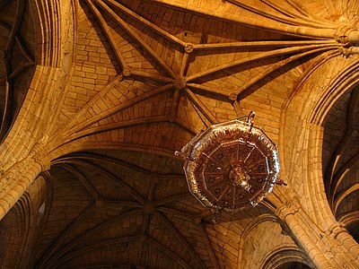 Gothic rib vault in the Iglesia Concatedral de Santa María à Cáceres.