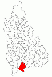 Location in Dâmbovița County