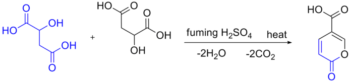 Conversion de l'acide malique en acide coumalique.
