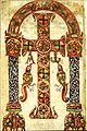 A Crux gemmata from an Insular illuminated manuscript