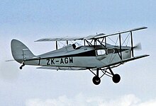 Photograph of a DH. 83 Fox Moth identical to G-ABVI which operated the first recognized commercial passenger flight from Close Lake Airfield on 11 October 1932