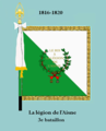 Drapeau 3e bataillon de la Légion de l'Aisne (avers).