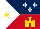 Drapeau des Acadiens de la Louisiane.