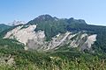 La frana del monte Toc, vista dal paese di Casso