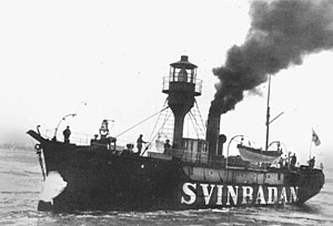 Lagaren during its time as lightship No. 17 Svinbådan
