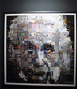 Gianni Sarcone, 2001, Master of Numbers, mixed media / collage, 76 x 76 cm, Museum of Illusions, Kuala Lumpur (Malaysia).