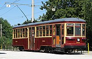 This ex-Toronto car is in its 1921 livery and is located at the Halton County Radial Railway Museum.