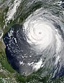 Sunglint near Hurricane Katrina.