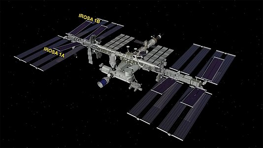 Diagram structure of International Space Station after installation of iROSA solar arrays (as of 2023)